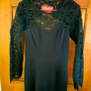 Lulu’s Sexy Long Low Back Black Lace Dress